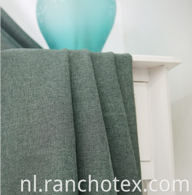 Luxe vaste linnen look pure gordijn 100% polyester gewoon gordijn grijze zakelijke gordijnen